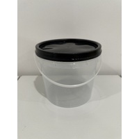 3kg honey tubs with handle black lid - 5 pack