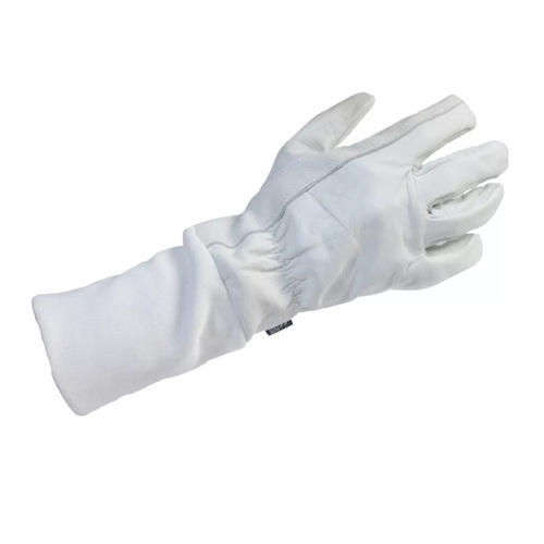 Leather gloves - cotton cuff [Size: Small]